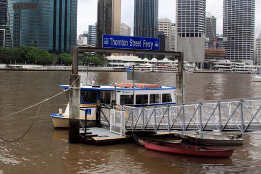 City Ferry Stop, Kangaroo Point, Brisbane, Australia
