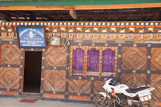 A Police Station, From Punakha to Bumthang, Bhutan