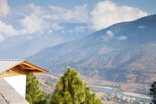 View from Dhensa Boutique Resort, Punakha, Bhutan