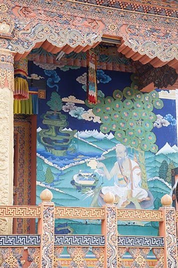 Wall Painting, Punakha Dzong, Punakha, Bhutan
