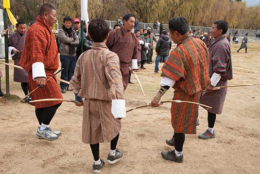 Archery Contestants, Thimphu, Bhutan