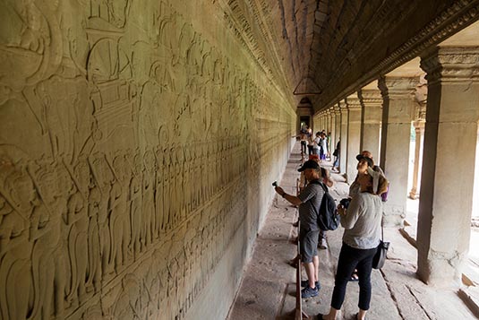 Corridor, Angkor Wat, Siem Reap, Cambodia