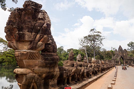 South Gate Bridge, Angkor Thom, Siem Reap, Cambodia