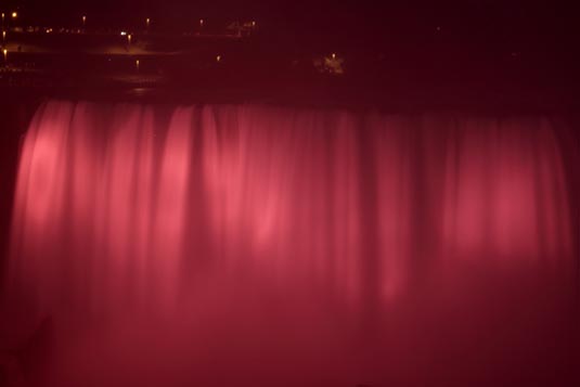 American Falls Illuminated, Niagara Falls, Ontario, Canada
