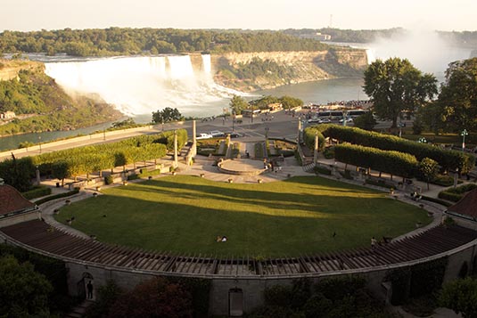View from Hotel Sheraton's Pool, 7th Floor, Niagara Falls, Ontario, Canada