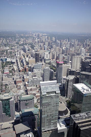 View from Observation Deck, CN Tower, Toronto, Canada
