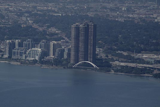 View from Observation Deck, CN Tower, Toronto, Canada