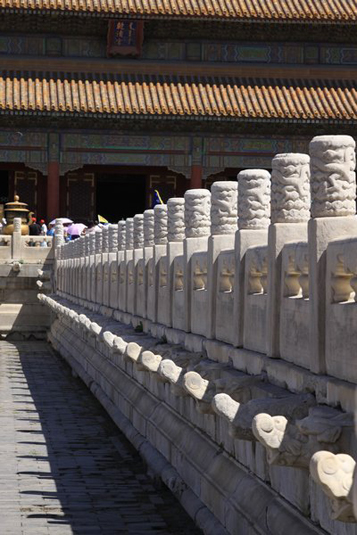 Carved pillars at Forbidden City, Beijing