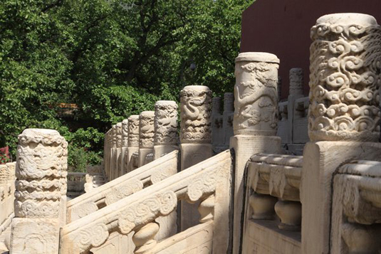 Carved pillars at Ming Tombs, Beijing