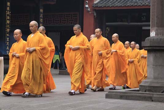 Monks, Wenshu Temple, Chengdu