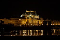 National Theatre at night, Prague, Czech Republic