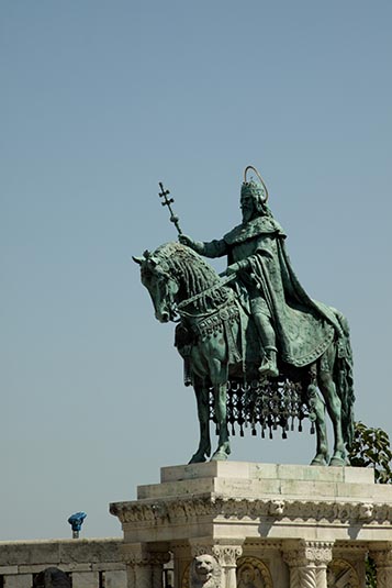 St Stephen's Statue, Fisherman's Bastion, Castle District, Budapest, Hungary