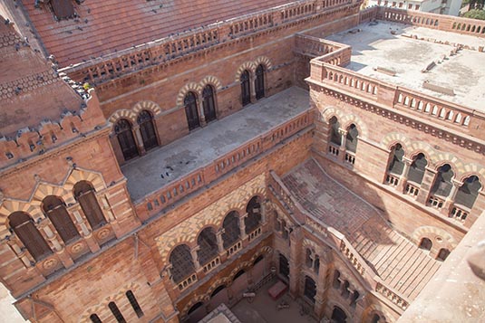 Courtyard, Prag Mahal, Bhuj, Gujarat, India