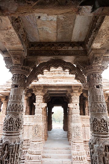 Pillars, Sun Temple, Modhera, Gujarat, India