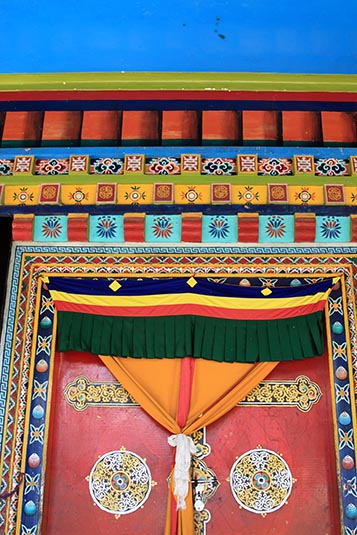 A Door, Namdroling Monastery, Bylakuppe, Karnataka