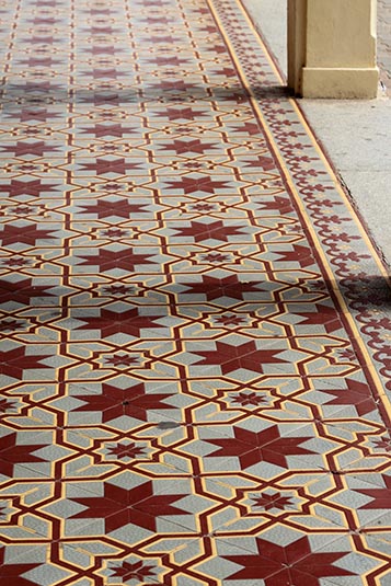 Tiled Corridor, Mysore Palace, Mysore, Karnataka