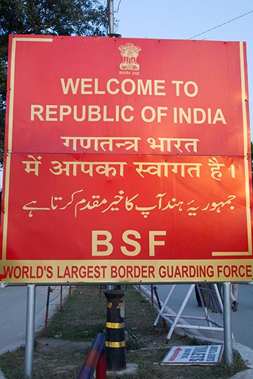 BSF Sign, Wagah, Punjab, India