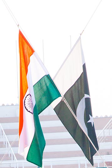 Flags of the Two Nations, Wagah, Punjab, India