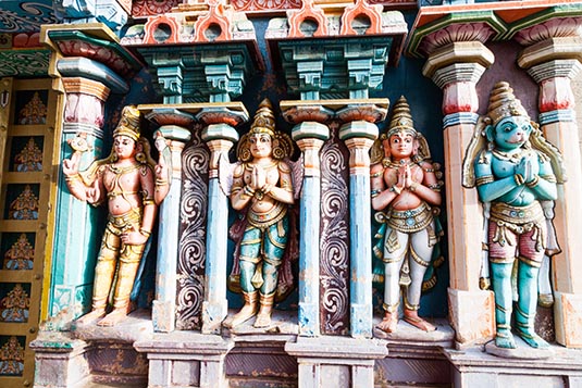 A Wall, Sri Ranganathaswamy Temple, Srirangam, Tiruchirapalli, India