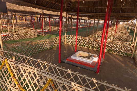 Hawan Kund at Indraprastha Tent City, Prayagraj, India