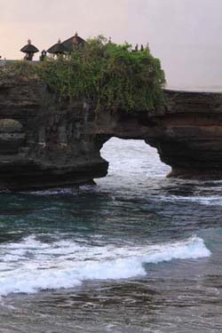 Natural Bridge Formation, Tanah Lot, Bali