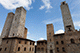 Towers, Piazza della Cisterna, San Gimignano, Italy