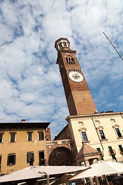 Lamberti Tower, Piazza Erbe, Verona, Italy