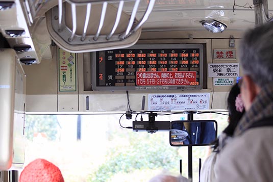 Fare Meter, Bus, Hakone Area, Japan