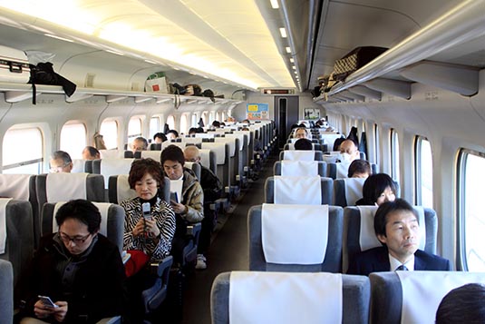 Shinkansen, from Osaka to Odawara, Japan
