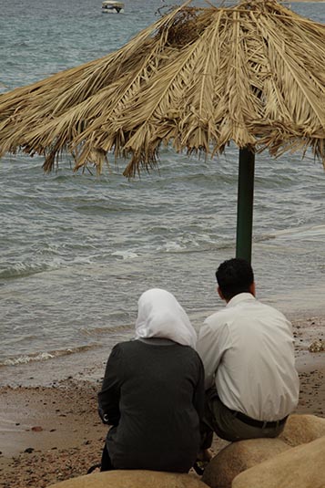 Local Couple, Beach, Aqaba, Jordan