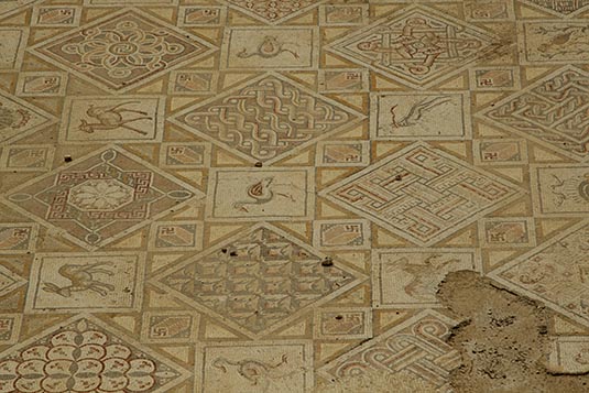 Mosaics, Cosmos & Damin Church, Jerash, Jordan