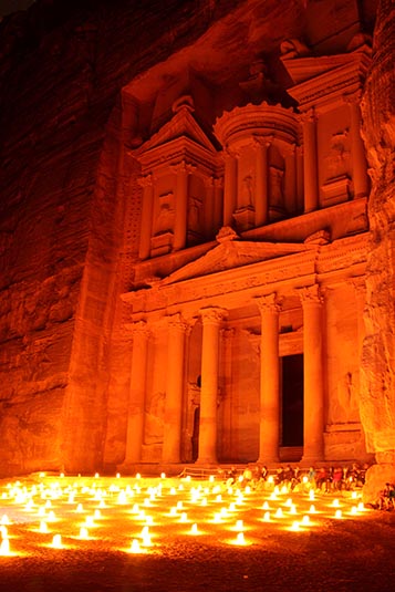 Al-Khazneh by Night, Petra, Jordan
