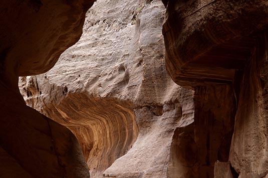 Rock Formations, Siq, Petra, Jordan