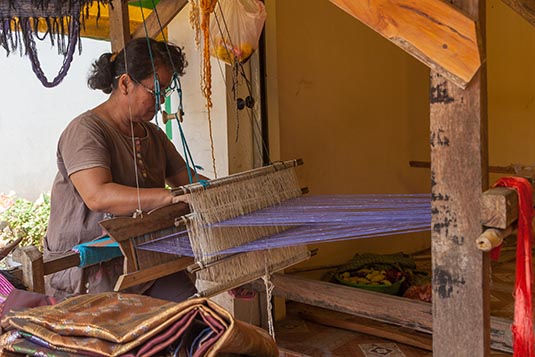 Weaver, Village along the Mekong River, Luang Prabang, Laos