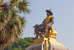 Statue of King Setthathirath, Pha That Luang, Vientiane, Laos