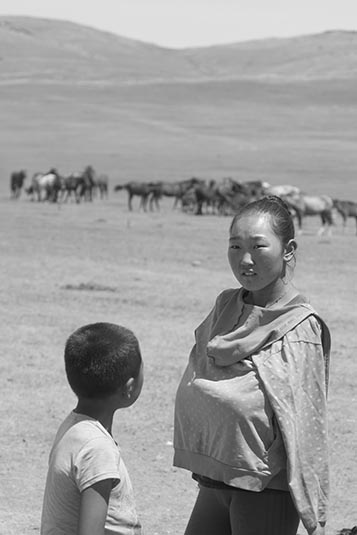 Nomad Children, Towards Ongi, Mongolia
