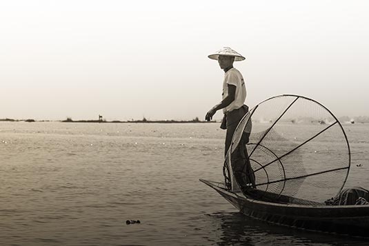 Fisherman, Inle Lake, Inle, Myanmar