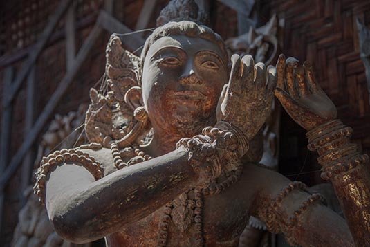 Statue, Woodwork Workshop, Mandalay, Myanmar