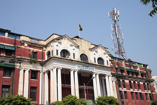 Telegraph Building, Colonial District, Yangon, Myanmar