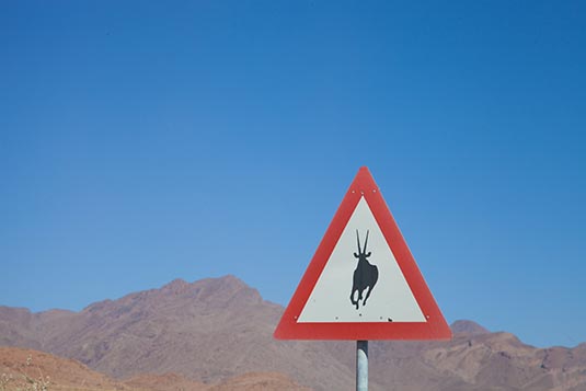 A Road Sign, Namibia