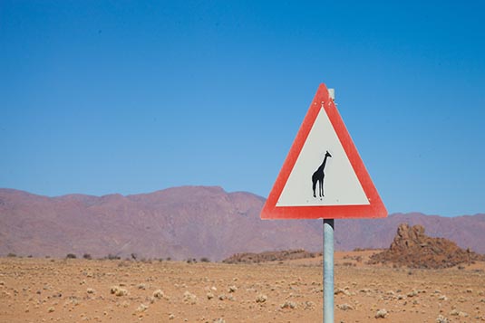 A Road Sign, Namibia