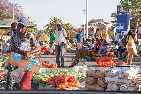 A Marketplace, Towards Etosha, Namibia