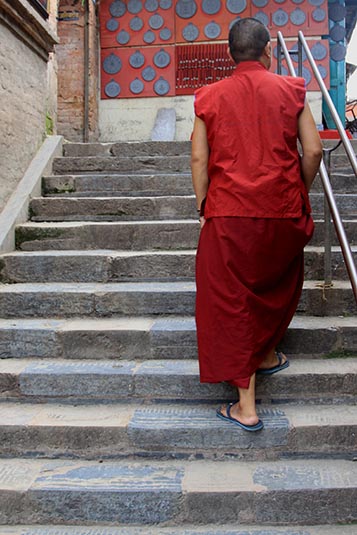 A Monk, Swayambhunath Temple, Monkey Hill, Kathmandu, Nepal