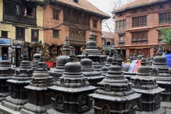 Chortens, Swayambhunath Temple, Monkey Hill, Kathmandu, Nepal