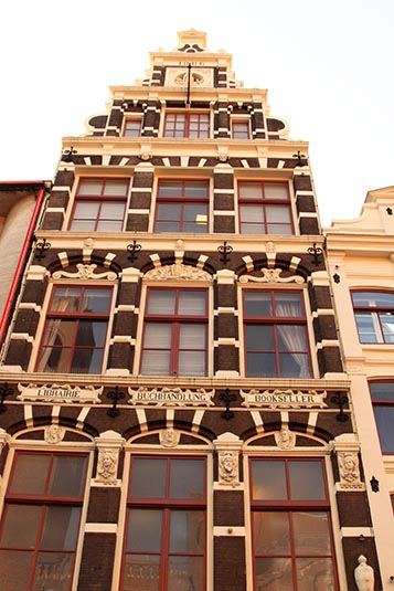 A Facade, Damrak Street, Amsterdam, the Netherlands