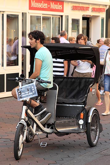 Rickshaw, Dam Square, Amsterdam, the Netherlands
