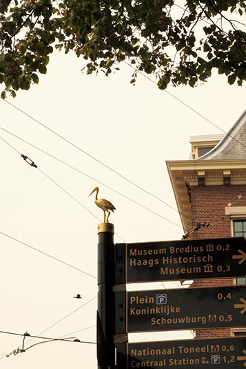 Signpost, Binnenhof, The Hague, the Netherlands