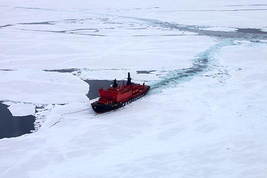 Breaking Ice, 50 Years of Victory, North Pole Expedition