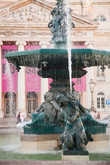 Fountain, Rossio Square, Lisbon, Portugal