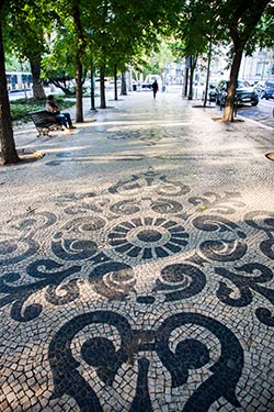 Foothpath, Liberdade Avenue, Lisbon, Portugal